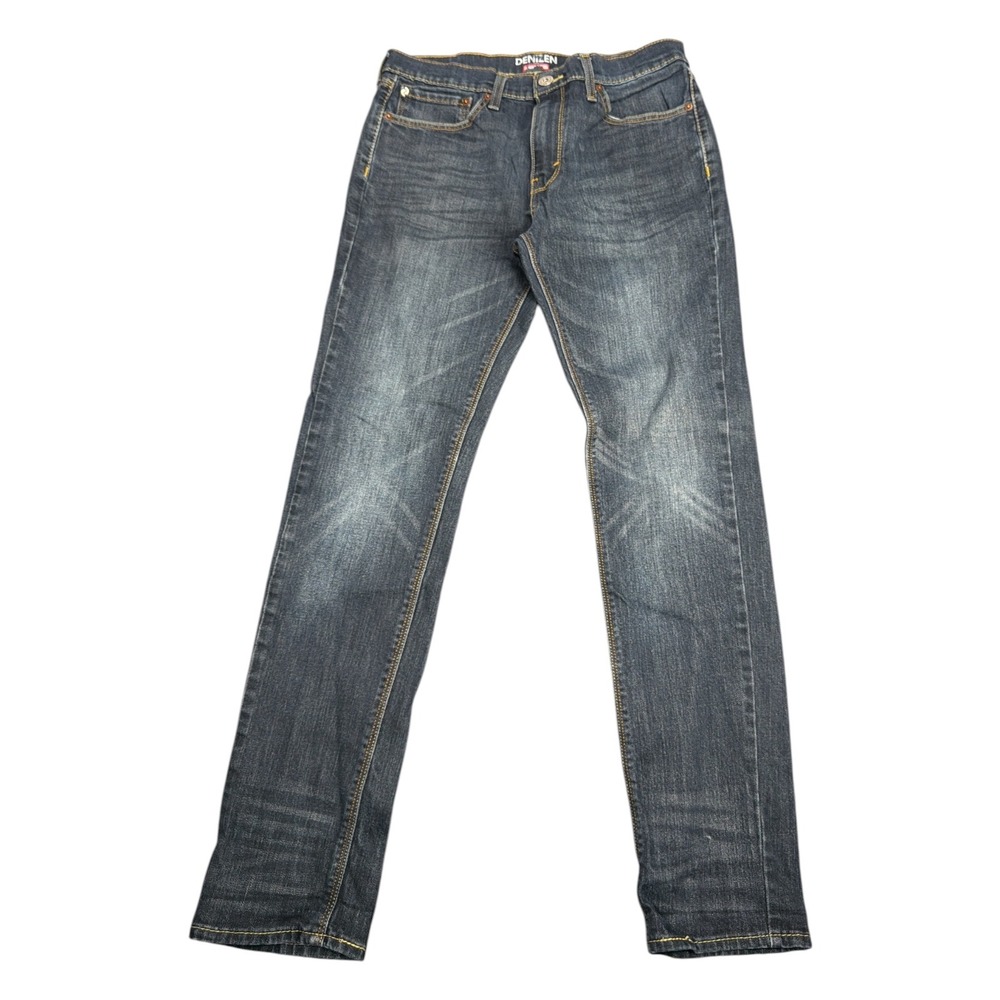 Denizen‎ from Levis 216 Skinny Fit Jeans Mens Dark Wash Blue Denim